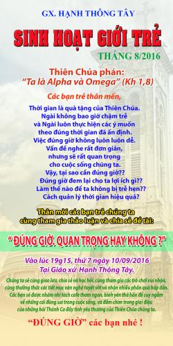 SINH HOẠT GIỚI TRẺ GX. HẠNH THÔNG TÂY